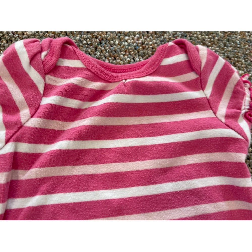 Old Navy Girls Pink & White Striped Romper 3-6M - Picture 3 of 3
